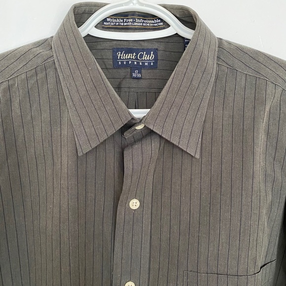 Hunt Club Supreme Button Down Dress Shirt Size 17 - Picture 3 of 7